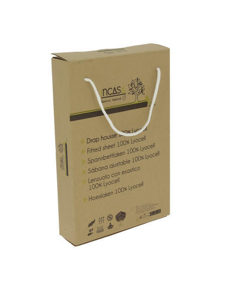 Drap housse en Lyocell Gris 85 x 200 cm