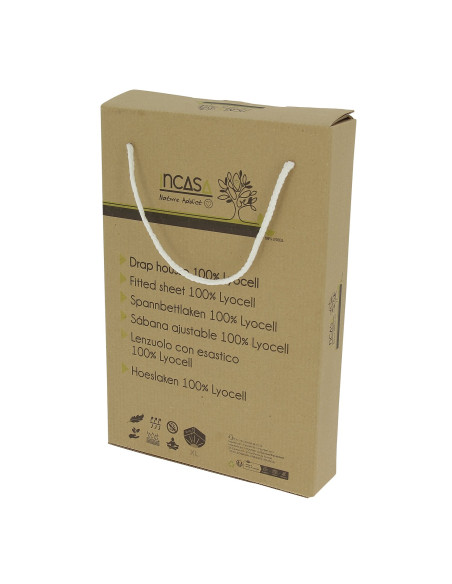 Drap housse en Lyocell Beige 85 x 200 cm