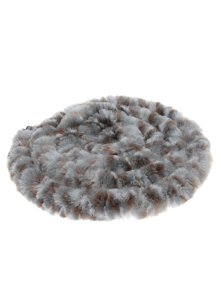 INCASA Rideaux de porte chenille Tricolore Marron / Blanc / Gris 56 x 185 cm