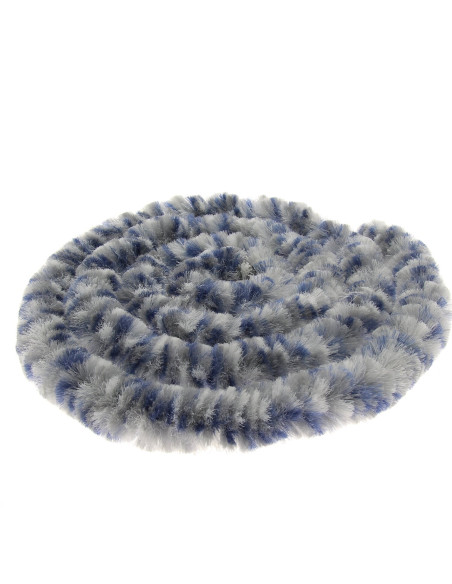INCASA Rideaux de porte chenille Tricolore Bleu / Gris / Blanc 56 x 185 cm