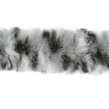 INCASA Rideaux de porte chenille Tricolore Noir / Blanc / Gris 56 x 185 cm