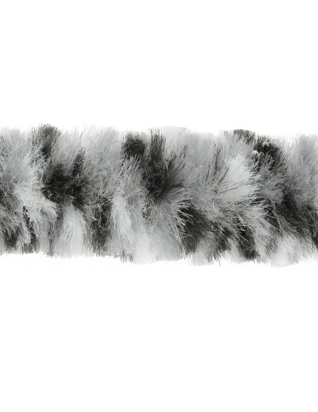 INCASA Rideaux de porte chenille Tricolore Noir / Blanc / Gris 56 x 185 cm