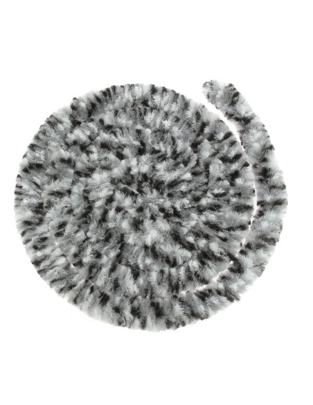 INCASA Rideaux de porte chenille Tricolore Noir / Blanc / Gris 56 x 185 cm