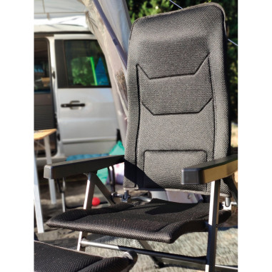 SOPLAIR Fauteuil de Camping Chaise Major Noir