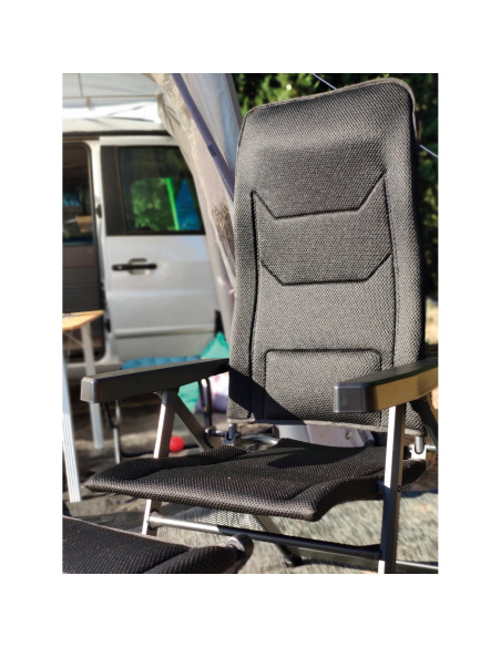SOPLAIR Fauteuil de Camping Chaise Major Noir