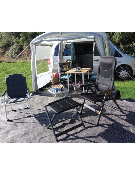 SOPLAIR Fauteuil de Camping Chaise Major Noir