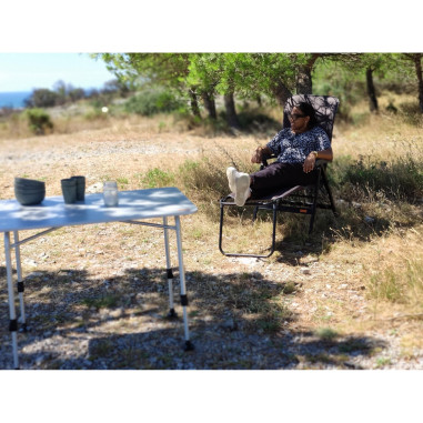 SOPLAIR Fauteuil de Camping Chaise Ultimo Gris