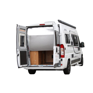 HINDERMANN Rideau thermique portes arrières PREMIO 1 panneau sans fenêtre Ducato - Gris clair