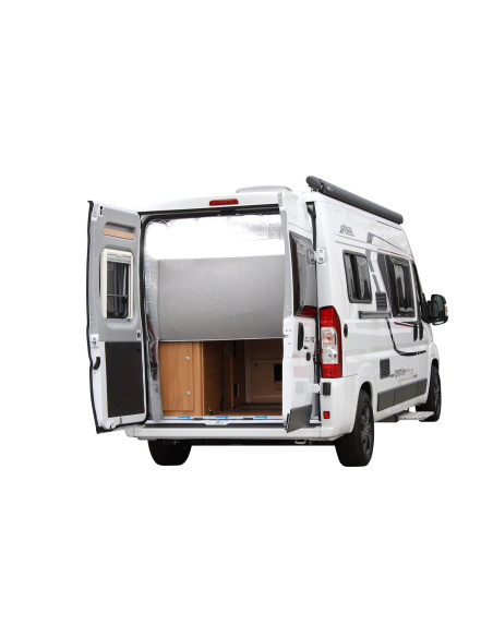 HINDERMANN Rideau thermique portes arrières PREMIO 1 panneau sans fenêtre Ducato - Gris clair