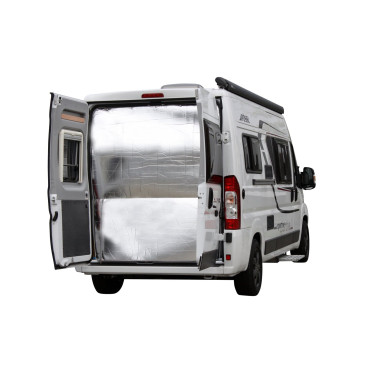 HINDERMANN Rideau thermique portes arrières PREMIO 1 panneau sans fenêtre Ducato - Gris clair