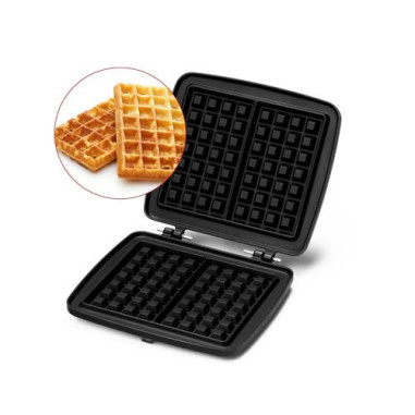 FRIFRI Gauffrier/Croque-Monsieur Gris Avec Système Rotatif 1200W