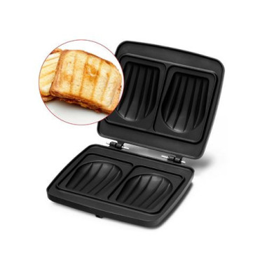 FRIFRI Gauffrier/Croque-Monsieur Gris Avec Système Rotatif 1200W