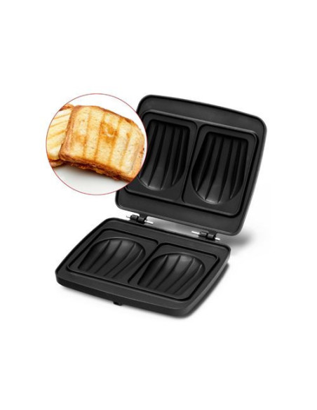 FRIFRI Gauffrier/Croque-Monsieur Gris Avec Système Rotatif 1200W