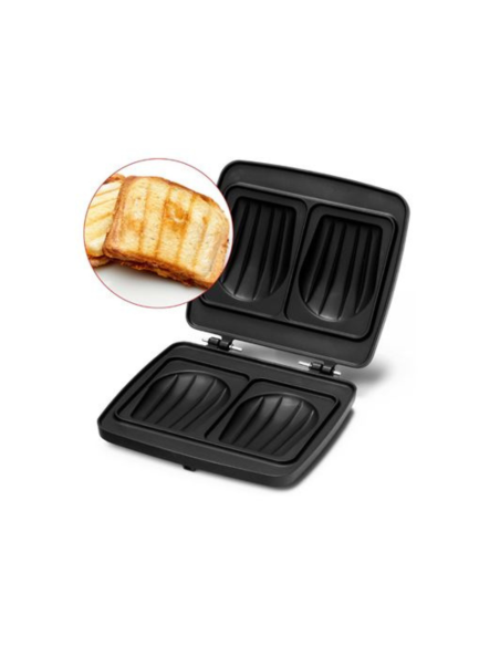 PACK FRIFRI Gauffrier/Croque-Monsieur Gris Système Rotatif + Plaques en fonte pour Bubble Gaufres