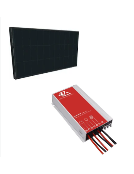 PACK EZA Panneaux solaires IBC 130W + Régulateur solaire MPPT Bluetooth 15A