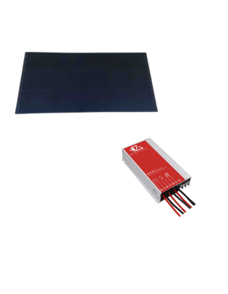 PACK Panneau solaire IBC 155W + Régulateur solaire MPPT Bluetooth 15A