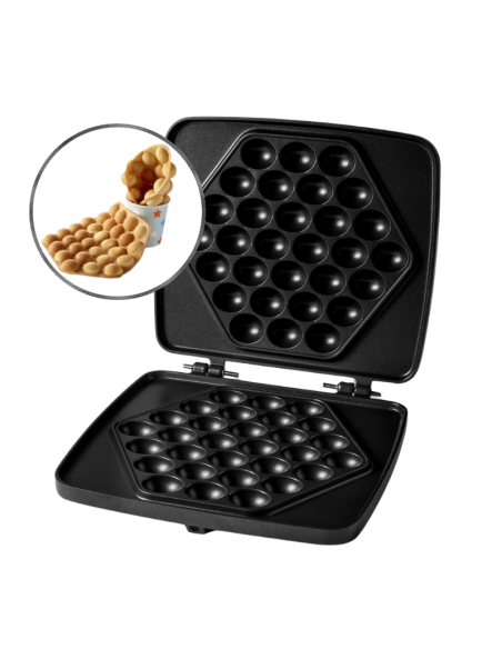 PACK FRIFRI Gaufrier/Croque-Monsieur Avec Sytème Rotatif + Plaque En Fonte Pour Gaufres Fourrées + Bubble Gaufres