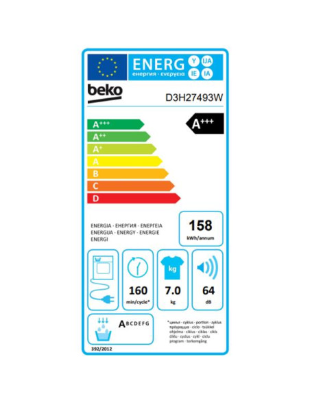 BEKO Sèche-linge D3H27493W