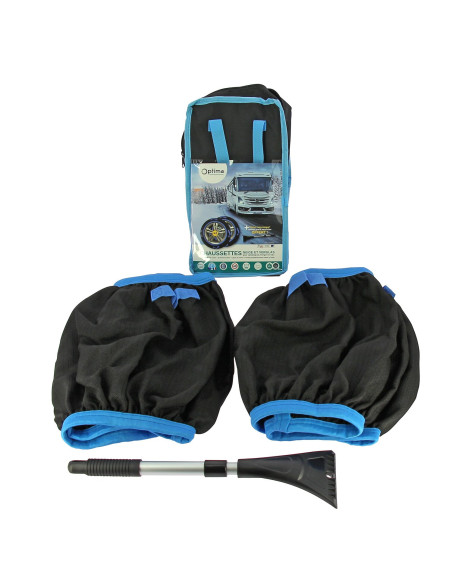 OPTIMA Chausettes à neige Taille L + Grattoir téléscopique offert