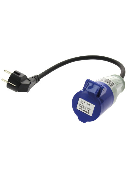 Adaptateur femelle CEE P17 / mâle Schuko