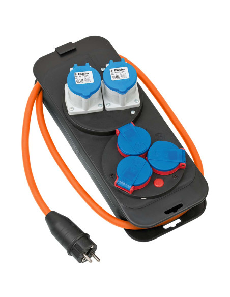 Brennenstuhl 1151600040 Boîtier de distribution de camping avec prise / répartiteur d'alimentation 16A pour le camping et l'ut