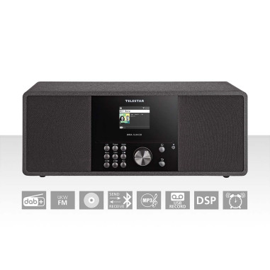 Telestar 10-200-02 Telestar DIRA S 24 CD DAB+/FM Radio stéréo avec lecteur CD Noir
