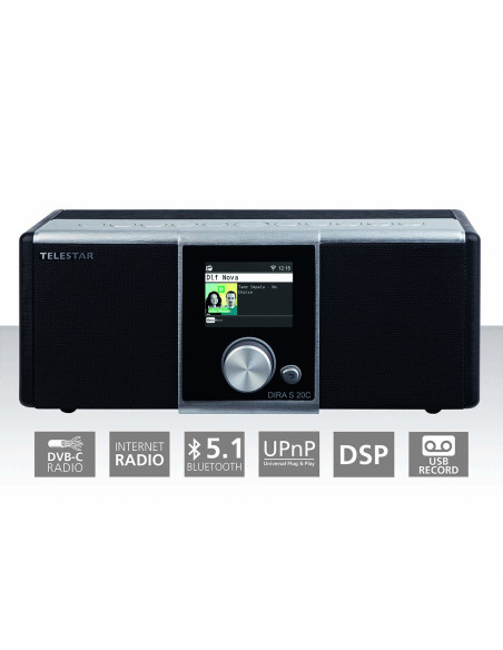 Telestar 20-200-02 Telestar DIRA S 20 C Câble (DVB-C) et radio stéréo Internet