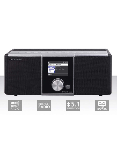 Telestar 20-200-02 Telestar DIRA S 20 C Câble (DVB-C) et radio stéréo Internet