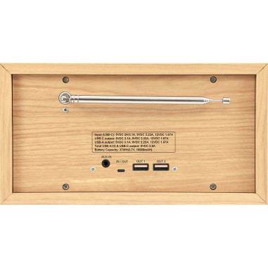 Imperial 22-129-00 DABMAN 30 Radio mobile DAB+ / FM Bois