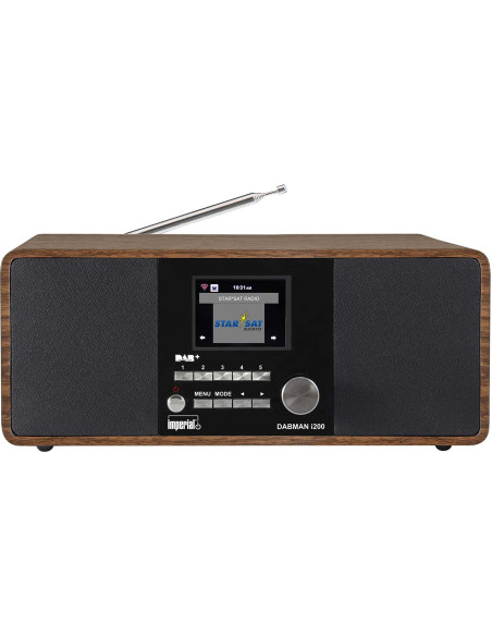 Imperial 22-230-00 DABMAN i200 Radio stéréo multifonctionnelle DAB+ / FM / Internet aspect bois