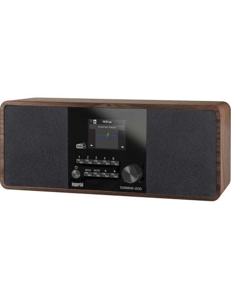 Imperial 22-230-00 DABMAN i200 Radio stéréo multifonctionnelle DAB+ / FM / Internet aspect bois