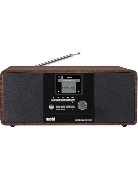 Imperial 22-235-00 DABMAN i200 CD Radio multifonctionnelle DAB+ / FM / Internet / Bluetooth Wood Look