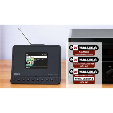 Imperial 22-239-10 DABMAN i410 BT Radio hybride compacte DAB+ / FM / Internet / Bluetooth Noir