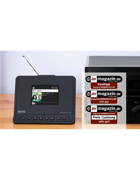 Imperial 22-239-10 DABMAN i410 BT Radio hybride compacte DAB+ / FM / Internet / Bluetooth Noir