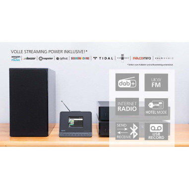 Imperial 22-239-10 DABMAN i410 BT Radio hybride compacte DAB+ / FM / Internet / Bluetooth Noir