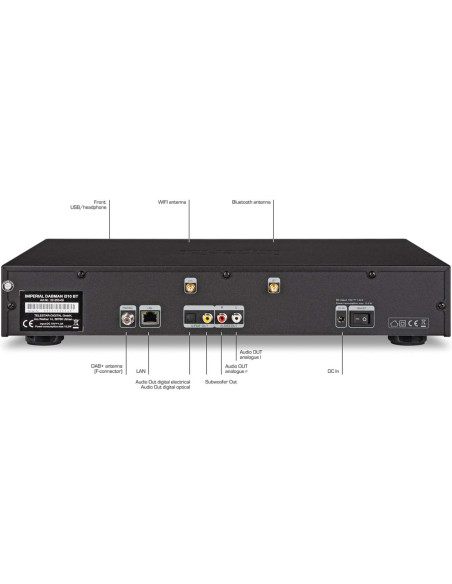 Imperial 22-253-00 DABMAN i510 BT Radio multifonctionnelle DAB+ / FM / Internet / Bluetooth Noir