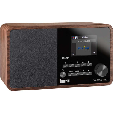 Imperial 22-260-00 DABMAN i150 Compact Hybrid Radio DAB+ / FM / Internet Wood Look