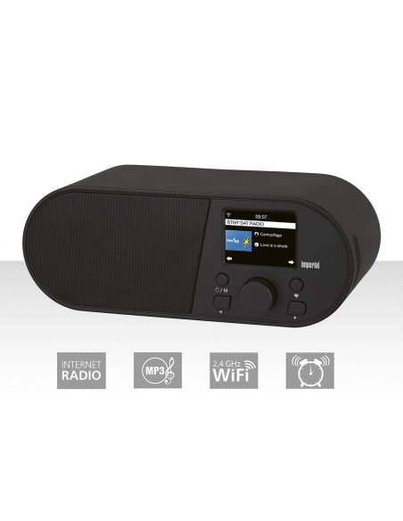 Imperial 22-315-00 i105 Radio Internet Wi-Fi avec écran couleur de 2.4 pouces Noir