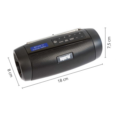 Imperial 22-316-00 DABMAN GO Radio compacte DAB+ / FM Noir