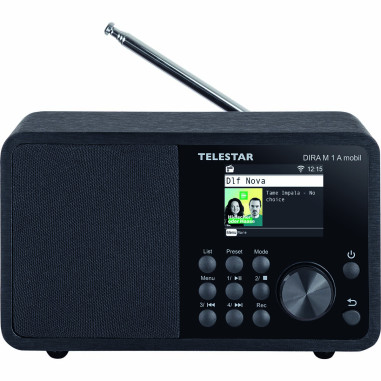 Telestar 30-011-02 DIRA M 1 A Mobile EWF Radio mono multifonction fonctionnant sur piles DAB+ / FM / Internet / Bluetooth Noir