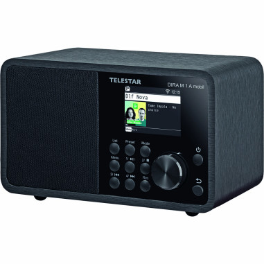 Telestar 30-011-02 DIRA M 1 A Mobile EWF Radio mono multifonction fonctionnant sur piles DAB+ / FM / Internet / Bluetooth Noir