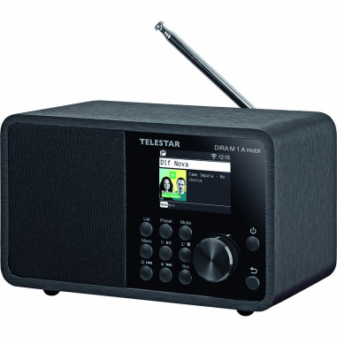 Telestar 30-011-02 DIRA M 1 A Mobile EWF Radio mono multifonction fonctionnant sur piles DAB+ / FM / Internet / Bluetooth Noir