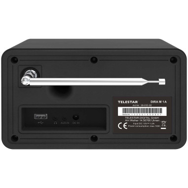 Telestar 30-012-02 DIRA M 1 A EWF Compact Mono Multifunction Radio Black