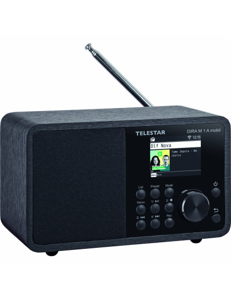 Telestar 30-011-02 DIRA M 1 A Mobile EWF Radio mono multifonction fonctionnant sur piles DAB+ / FM / Internet / Bluetooth Noir