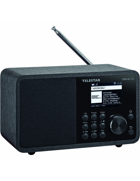 Telestar 30-012-02 DIRA M 1 A EWF Compact Mono Multifunction Radio Black