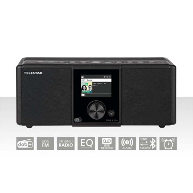 Telestar 30-221-02 DIRA S21i+ EWF Radio stéréo multifonctionnelle DAB+ / FM / Internet / Bluetooth Noir