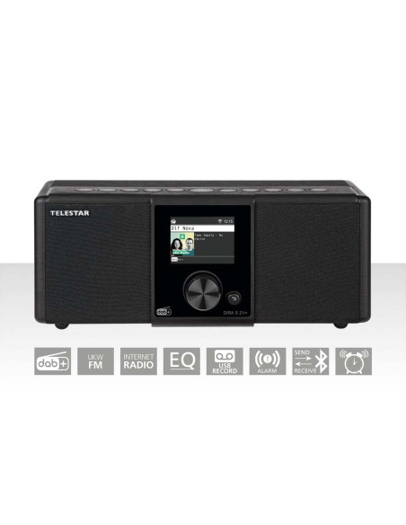 Telestar 30-221-02 DIRA S21i+ EWF Radio stéréo multifonctionnelle DAB+ / FM / Internet / Bluetooth Noir