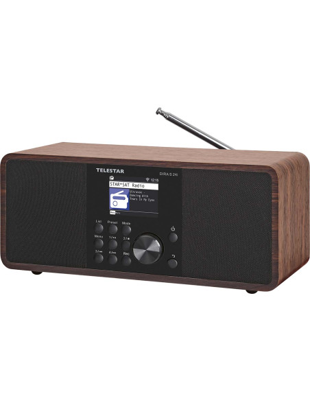 Telestar 30-200-01 DIRA S 24i Radio stéréo multifonctionnelle DAB+ / FM / Internet / Bluetooth Bois