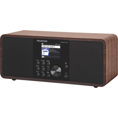 Telestar 30-200-01 DIRA S 24i Radio stéréo multifonctionnelle DAB+ / FM / Internet / Bluetooth Bois