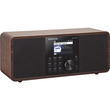Telestar 30-200-01 DIRA S 24i Radio stéréo multifonctionnelle DAB+ / FM / Internet / Bluetooth Bois